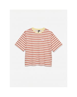 Vero Moda vmevelijn ss striped tee exp 10349868 langoustino -a-boo