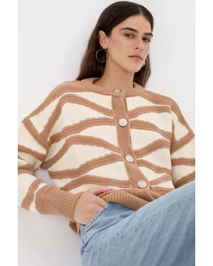 Striped Buttoned Long Sleeve Cardigan