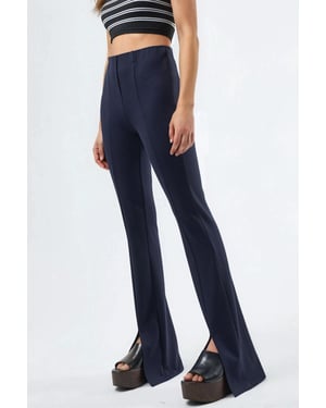 Hoge Taille Flared Leggings met Split