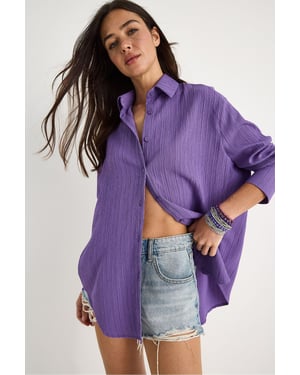 Oversized Textuur Shirt