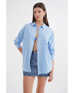 Oversized Linnenmix Shirt