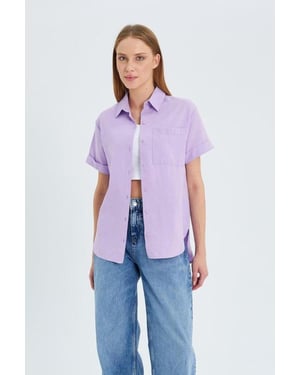 Korte Mouwen Shirt met Zakken