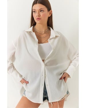 Oversized Textuur Shirt
