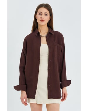 Oversized Shirt met Pocketdetail