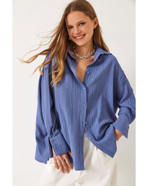 Oversized Textuur Shirt