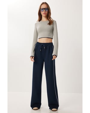 Regular Fit Katoenen Gebreide Sweatpants