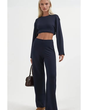 Hoge Taille Trek-On Rechte Broek