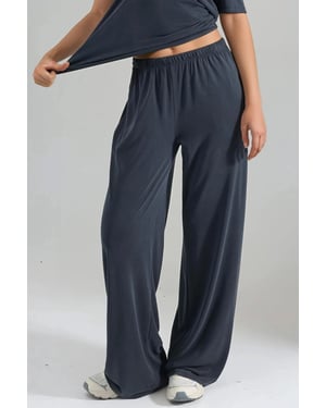 Elastic Waist Straight Leg Modal Pants