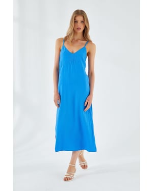 V-hals Split Midi-jurk