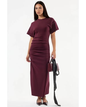 Effen Mouwloze Bodycon Midi Jurk