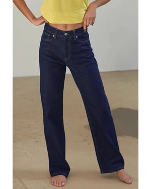 Straight Leg Denim Jeans