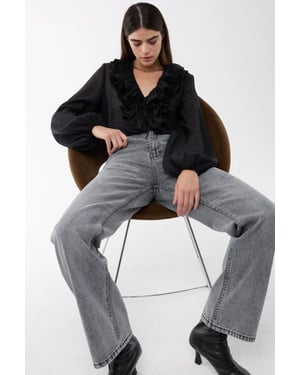Washed Straight-Leg Jeans
