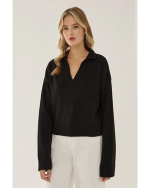 Polo Collar Knit Sweater