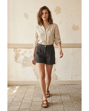 Hoge Taille Wijde Pantalon Shorts
