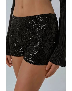 Geverfde Pailletten Shorts