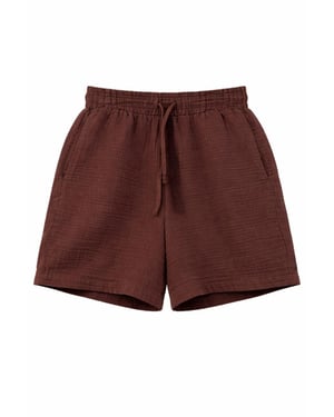 Hoge Taille Textuur Katoenen Shorts