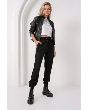 Trekkoord Elastische Taille Skinny Leg Joggingbroek