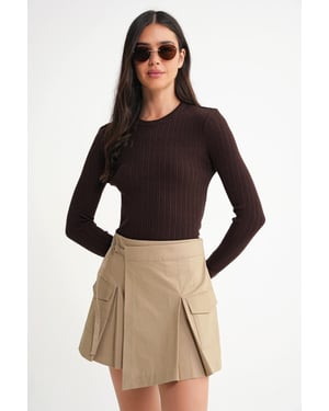 Zachte Textuur Geverfde Fitted Top