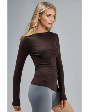 Boat Neck Cotton Blouse