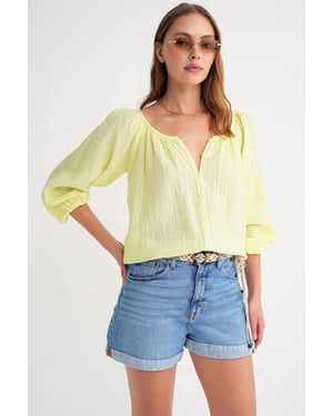 Geknoopte Muslin Blouse