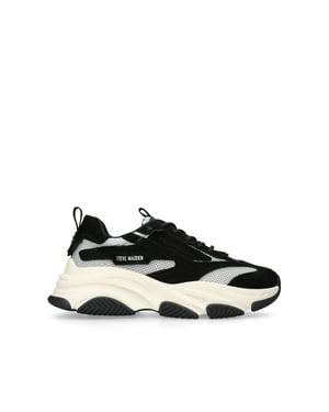 Suede Possess Black White Sneakers