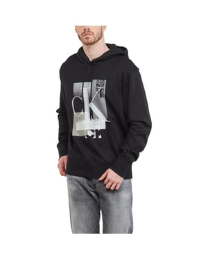 Calvin Klein Mens Hoodies J30J324310-BEH Connected Layer Pullover Classic Hooded