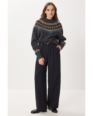 Hoge taille wijde palazzo broek
