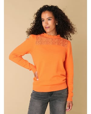 IVY BEAU Rose Tops Mandarin orange