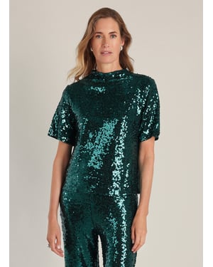 YEST Philomena Essential Tops Teal Green