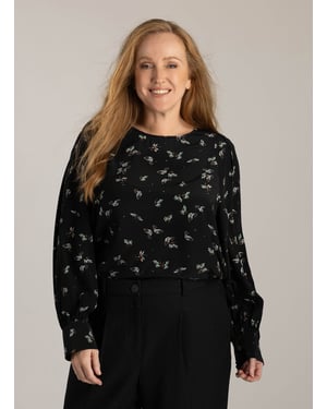 YEST CURVE Hanika Tops  Black Multi Colour