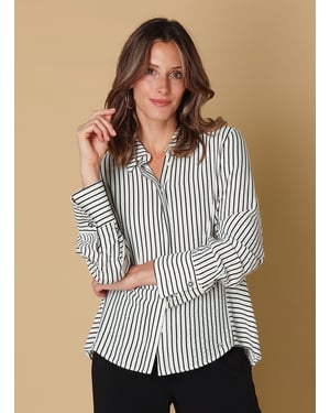IVY BEAU Syra Tops Off White/Black