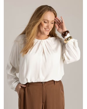 YEST CURVE Hazel Tops Winter White