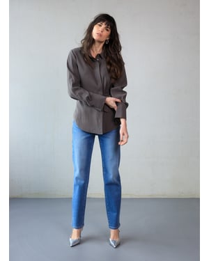 YEST Clara Tops  Chocolate Brown