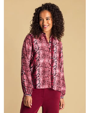 IVY BEAU Alisha Tops Dark Red/Multicolour