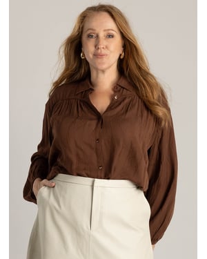 YEST CURVE Halia Tops Copper Brown