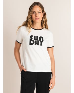 IVY BEAU Semma Tops Off White/Black