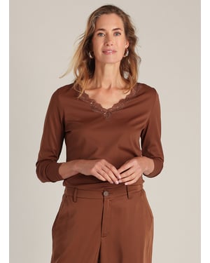 YEST Diliana Tops  Copper Brown