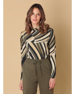 IVY BEAU Sisley Tops Olive/Multi colour