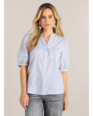 IVY BEAU Gaja Tops Grey/White