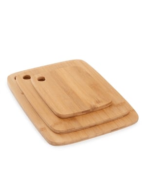 Casa di Elturo Snijplanken set van 3 bambino – bamboe – 33 x 24 cm / 27 x 21 cm / 19,5 x 15 cm