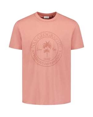 No Excess T-shirt crewneck graphic coral