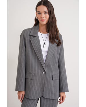 Gestreepte Oversized Blazer