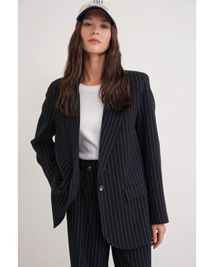 Gestreepte Oversized Blazer