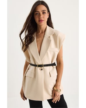 Gevoerde Oversized Vest