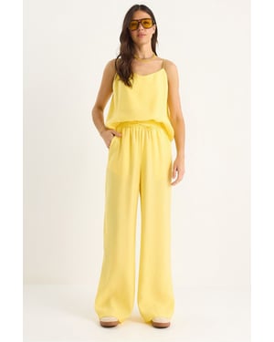 Utan ärm Camisole och Vida Byxor Koord Set