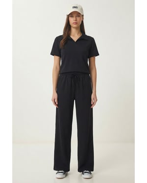 Midja Polo Krage Tvådelad Coord Set