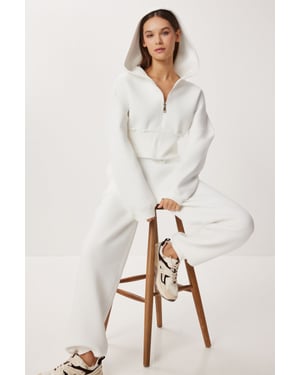 Hoodie och elastiska joggers i set