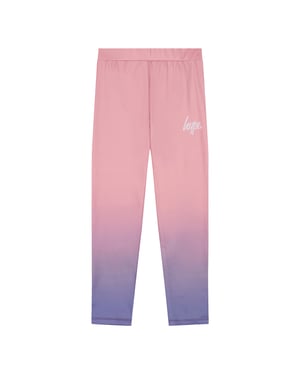 Flickor leggings barn rosa pastellgradient stretch mjuka passande byxor