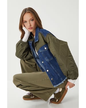 Geknoopte Denim Crop Jacket