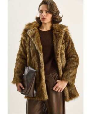 Faux pälsjacka